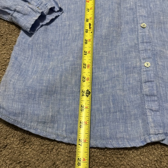 Jones New York-Sz M-Linen-Blue-Button Front - Picture 11 of 14
